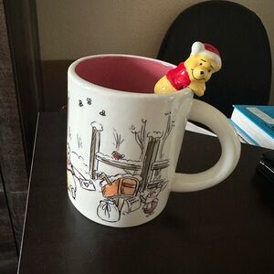 Winnie the Pooh Holiday Mug with Pink Interior